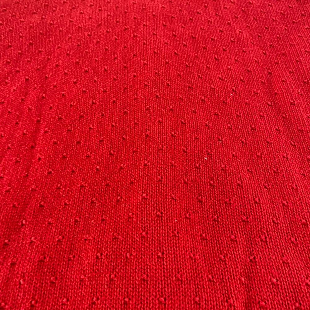 Vintage Twee Hearts Diamonds Wonderland Red Cardigan Sweater Sz Small - Picture 7 of 12